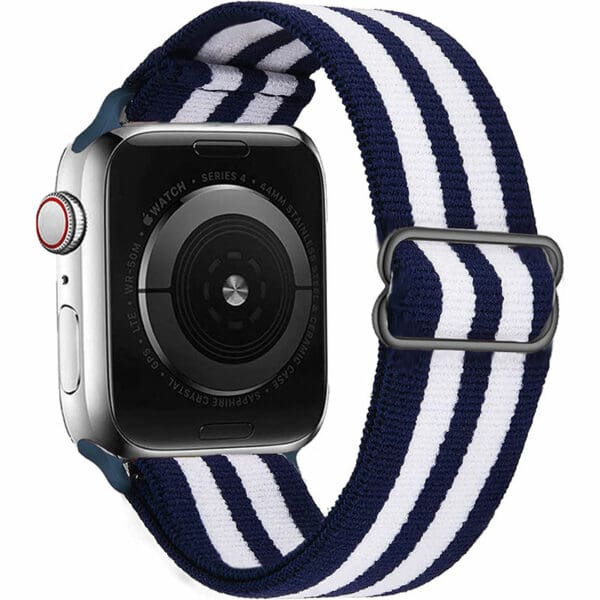 Scrunchie Náramek Apple Watch 41/40/38mm Stripe Blue White