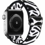 Scrunchie Řemínek Apple Watch SE/11/10/9/8/7/6/5/4/3 (42/41/40/38mm) Zebra White