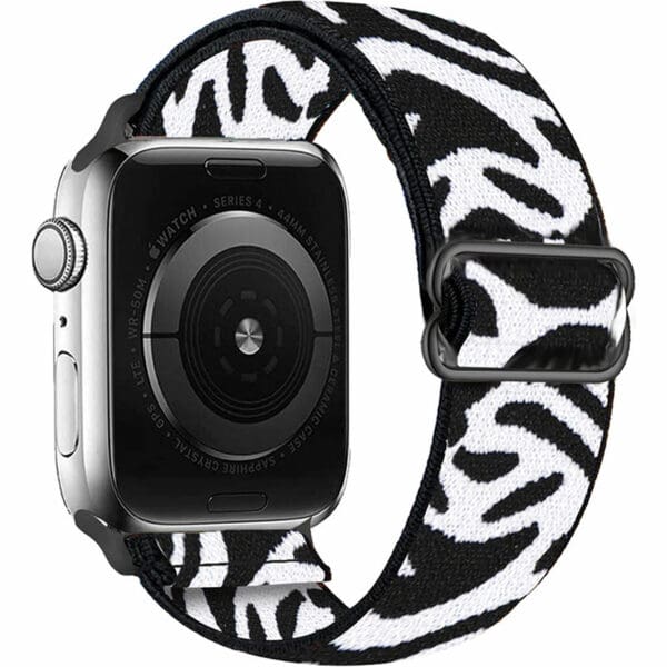 Scrunchie Náramek Apple Watch 41/40/38mm Zebra White