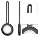 Silicone Elastic Case Key Ring for Apple AirTag Locator Black