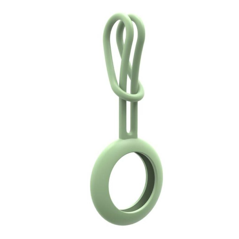 Silicone Flexible Cover Keychain Loop Kryt Na AirTag Green