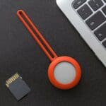 Silicone Flexible Cover Keychain Loop Kryt Na AirTag Orange