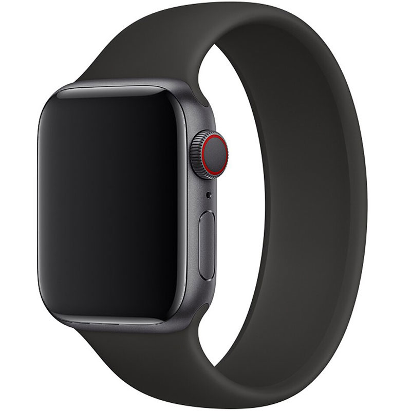 Silikonovy Solo Loop Náramek Apple Watch 45/44/42/Ultra Black