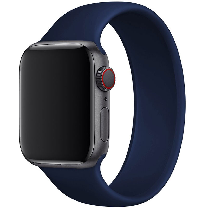 Silikonovy Solo Loop Náramek Apple Watch 45/44/42/Ultra Blue