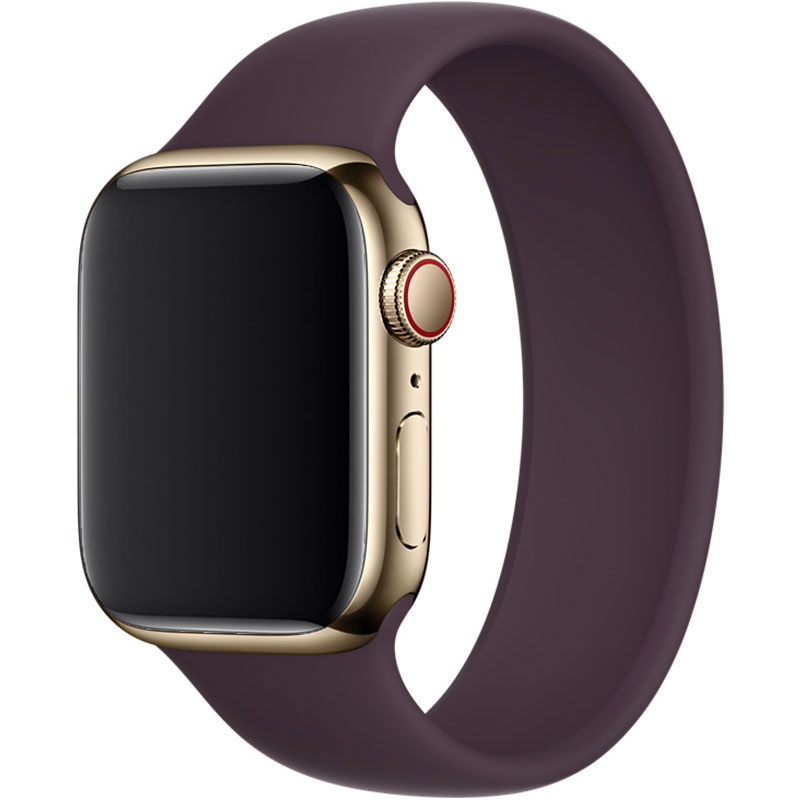 Silikonovy Solo Loop Náramek Apple Watch 45/44/42/Ultra Dark Cherry
