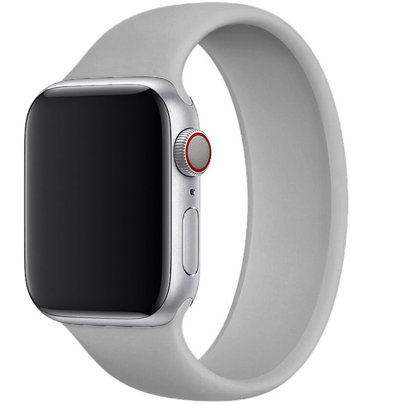 Silikonovy Solo Loop Náramek Apple Watch 45/44/42/Ultra Gray