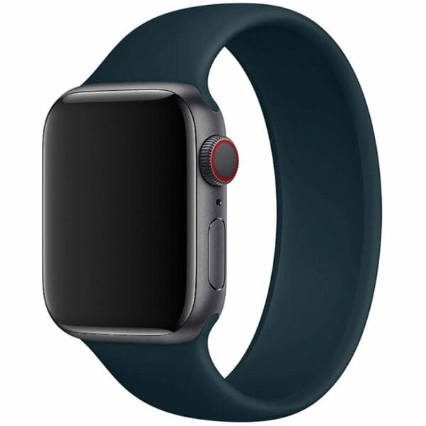 Silikonovy Solo Loop Náramek Apple Watch 45/44/42/Ultra Mallard Green