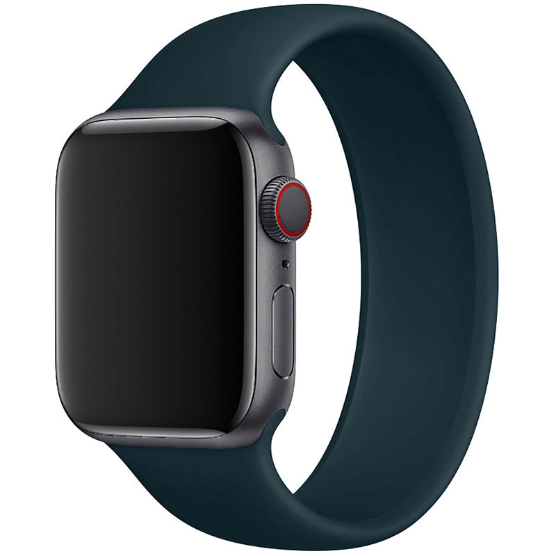 Silikonovy Solo Loop Náramek Apple Watch 45/44/42/Ultra Mallard Green