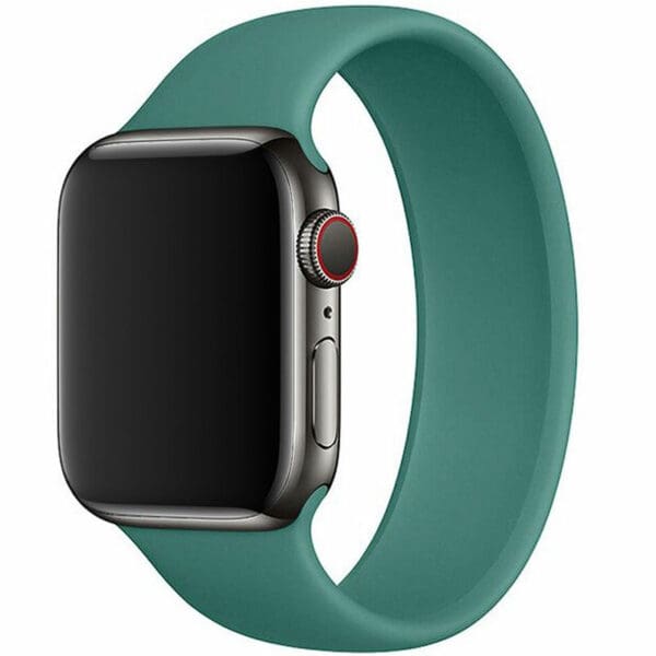 Silikonovy Solo Loop Náramek Apple Watch 45/44/42/Ultra Pine Green