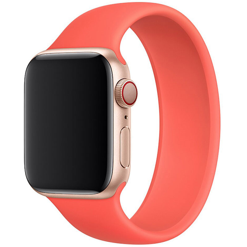Silikonovy Solo Loop Náramek Apple Watch 45/44/42/Ultra Pink Citrus