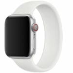 Silikonovy Solo Loop Náramek Apple Watch 45/44/42/Ultra White