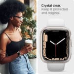 Spigen Liquid Crystal Kryt Na Apple Watch 44/45mm Crystal Clear