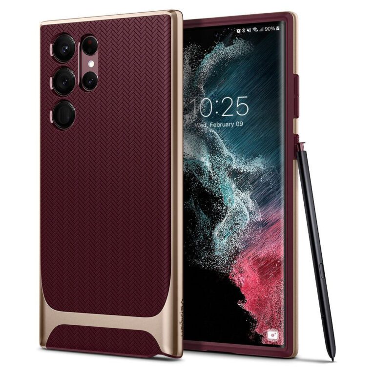 Spigen Neo Hybrid Burgundy Kryt Samsung Galaxy S22 Ultra