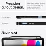 Spigen Rugged Armor iPad 10.9 2022 Matte Black