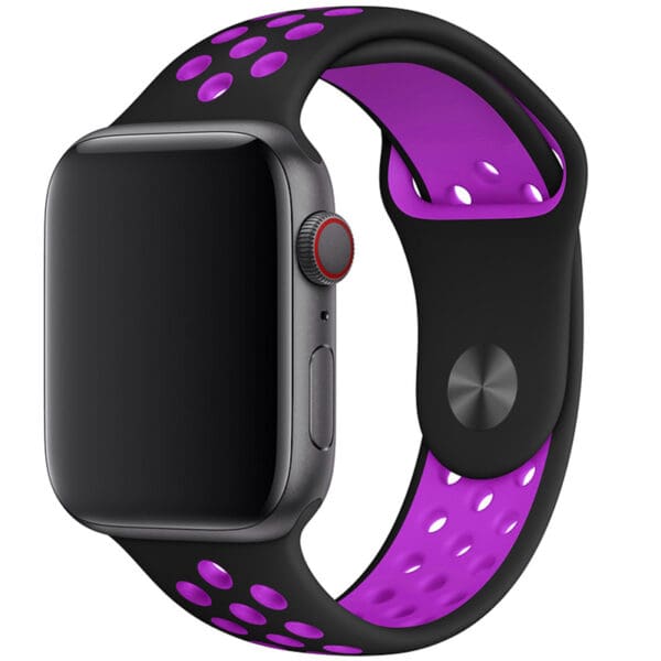 Sport Náramek Apple Watch 45/44/42/Ultra Black/Purple Large