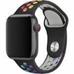 Sport Řemínek Apple Watch SE/11/10/9/8/7/6/5/4/3/Ultra 1/2/3 (44/45/46/49mm) Black/Rainbow