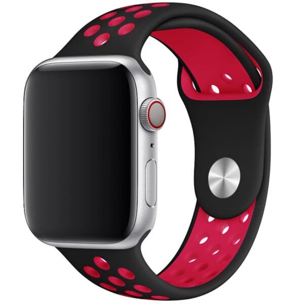 Sport Náramek Apple Watch 45/44/42/Ultra Black/Red Large