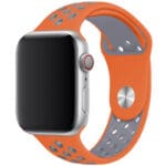 Sport Řemínek Apple Watch SE/11/10/9/8/7/6/5/4/3 (42/41/40/38mm) Orange/Silver