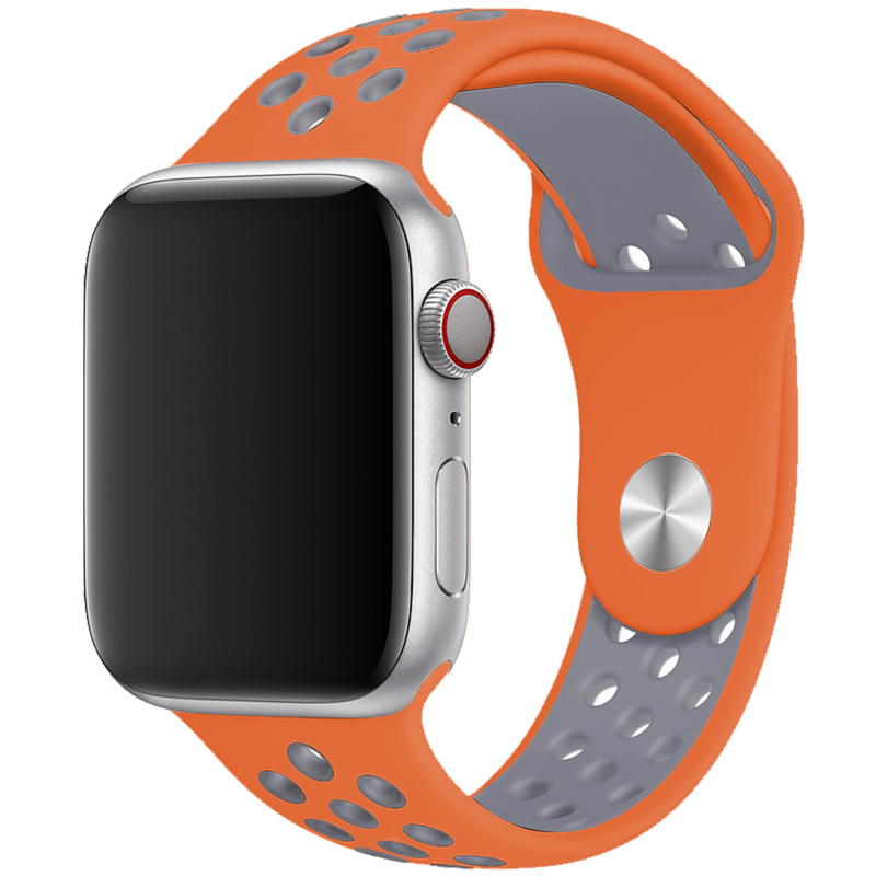 Sport Náramek Apple Watch 45/44/42/Ultra Orange/Silver Large