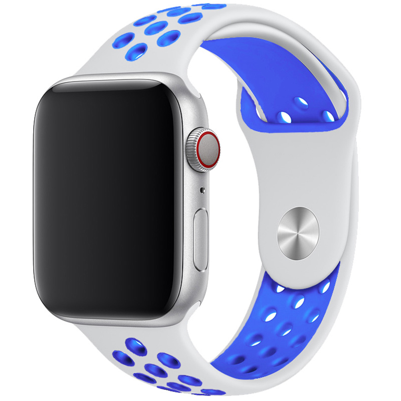Sport Náramek Apple Watch 45/44/42/Ultra White/Blue Large