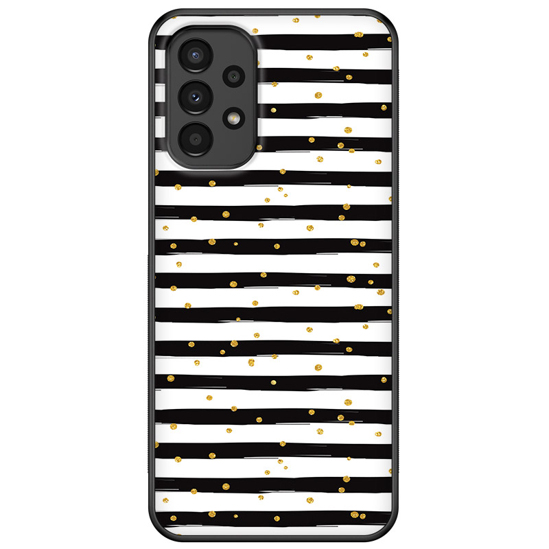 Stripes Gold Black White Kryt Samsung Galaxy A13 5G