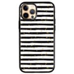Stripes Gold Black White Kryt iPhone 12 Pro Max