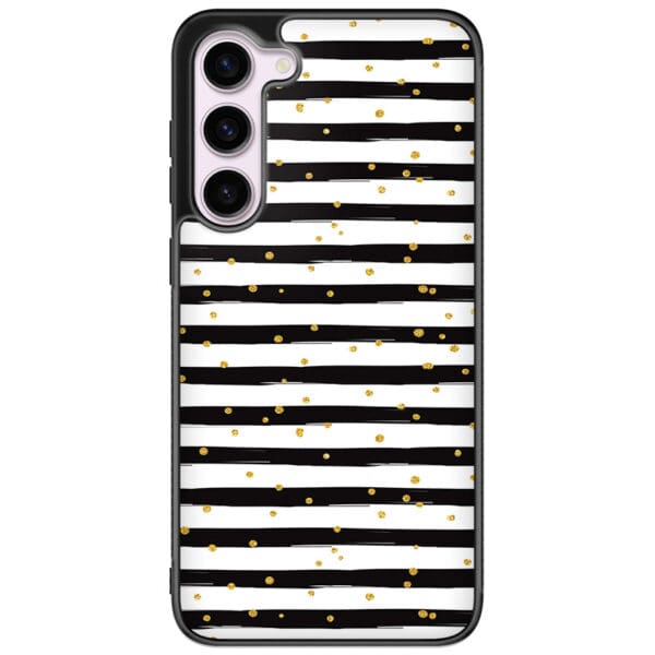 Stripes Gold Black White Kryt Samsung Galaxy S23