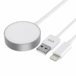 Tech-Protect UltraBoost 2in1 Magnetic Charging Cable & Lightning 150cm Apple Watch White