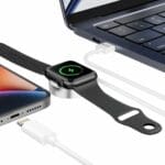 Tech-Protect UltraBoost 2in1 Magnetic Charging Cable & Lightning 150cm Apple Watch White