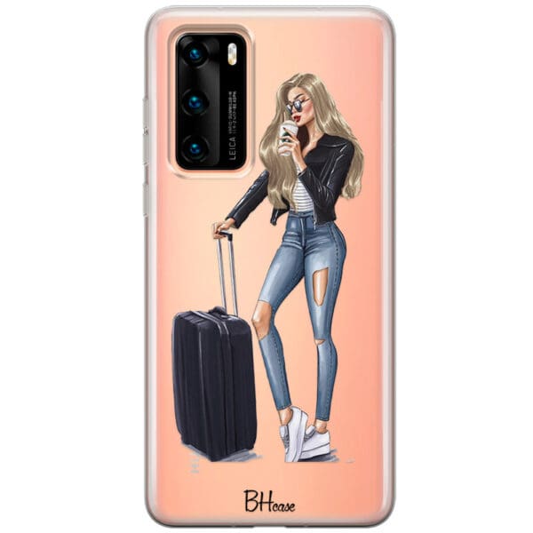 Woman Blonde With Baggage Kryt Huawei P40