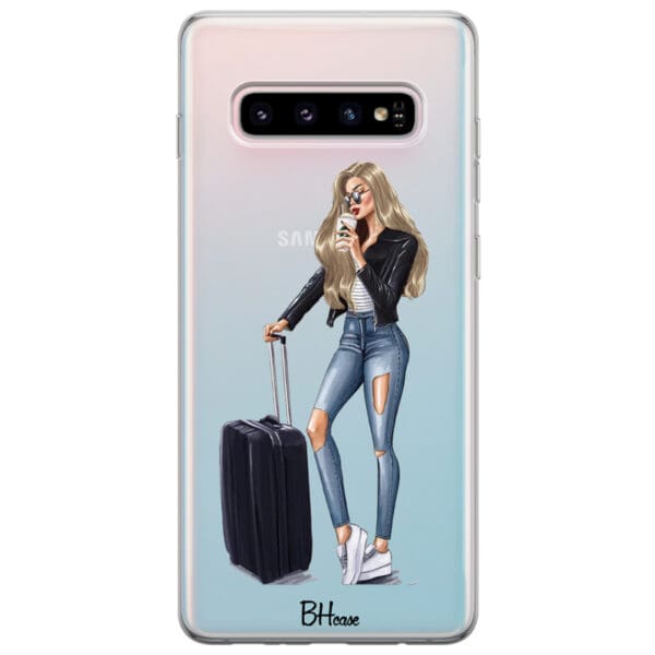 Woman Blonde With Baggage Kryt Samsung S10
