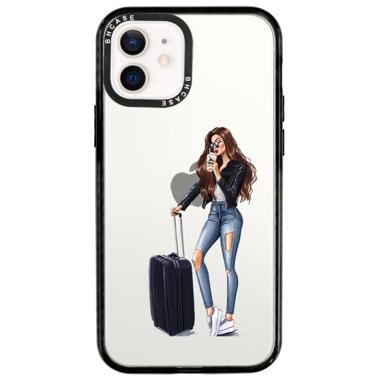 Woman Brunette With Baggage Kryt iPhone 12/12 Pro