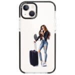 Woman Brunette With Baggage Kryt iPhone 13 Mini