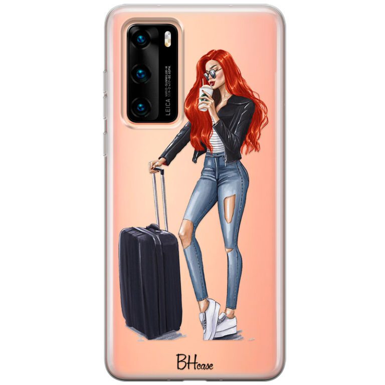 Woman Redhead With Baggage Kryt Huawei P40