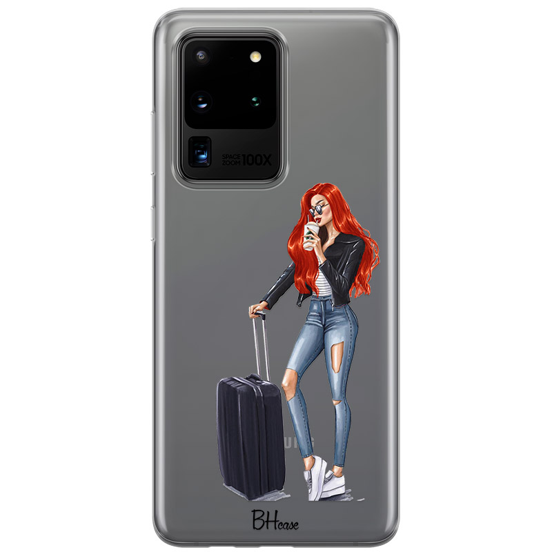 Woman Redhead With Baggage Kryt Samsung S20 Ultra
