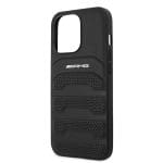 AMG Leather Debossed Lines Kryt iPhone 14 Pro Max