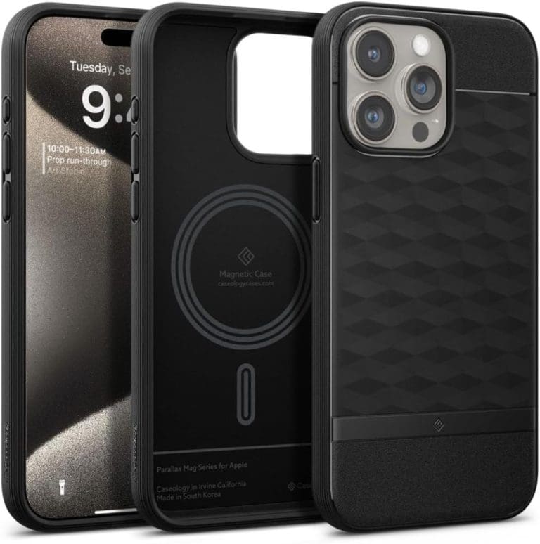 Caseology Parallax Mag MagSafe Matte Black Kryt iPhone 15 Pro Max