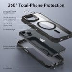ESR Armor Tough Kickstand Halolock MagSafe Clear/Black Kryt iPhone 15