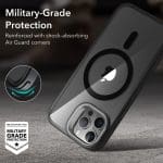 ESR Classic Kickstand Halolock MagSafe Clear/Black Kryt iPhone 15 Pro Max