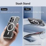 ESR Classic Kickstand Halolock MagSafe Clear Kryt iPhone 15 Pro