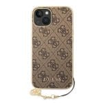 Guess 4G Charms Brown Kryt iPhone 14