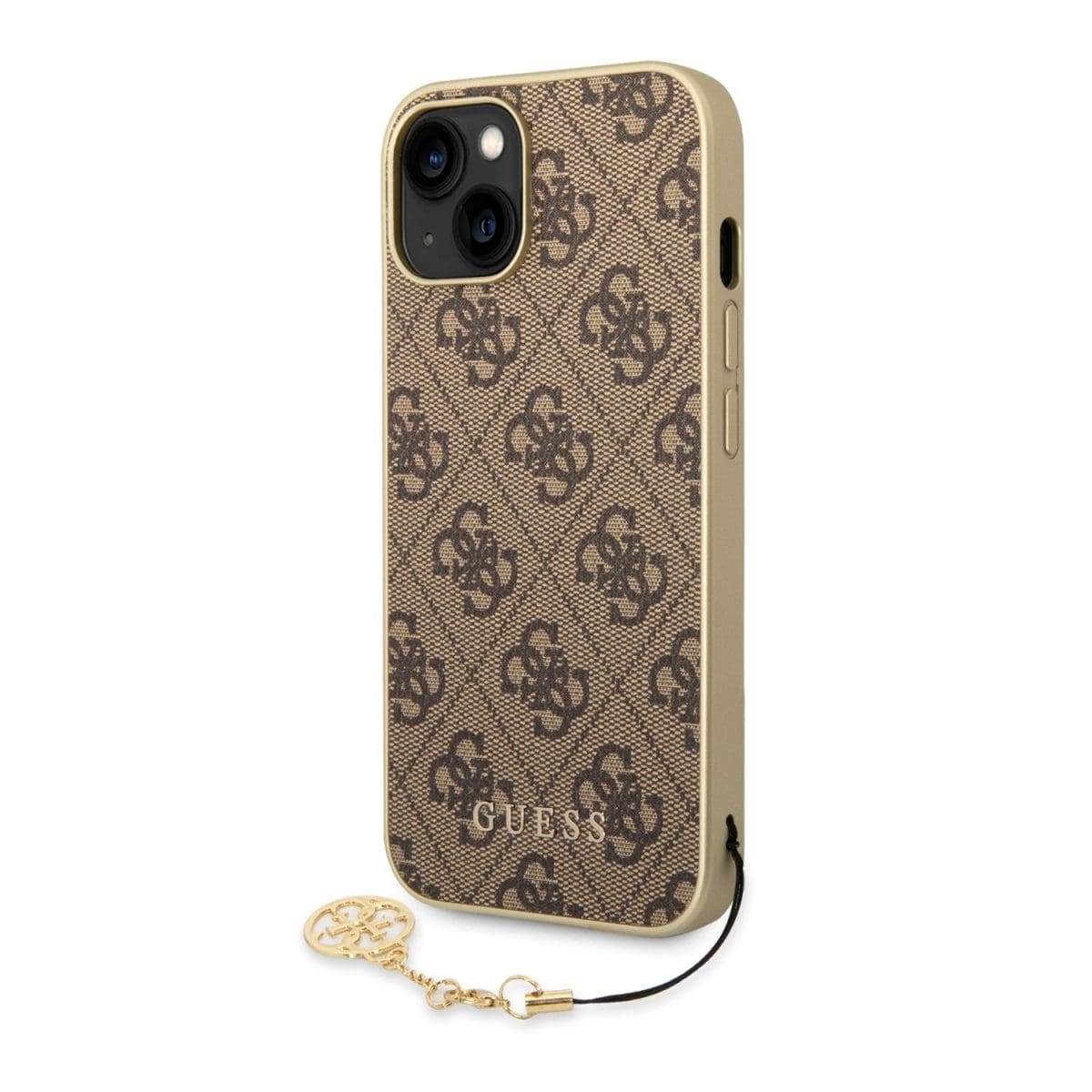 Guess 4G Charms Brown Kryt iPhone 14