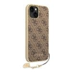 Guess 4G Charms Brown Kryt iPhone 14