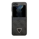 Guess 4G PU Leather Triangle Black Kryt Samsung Galaxy Z Flip 5