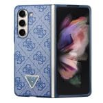 Guess 4G PU Leather Triangle Blue Kryt Samsung Galaxy Z Fold 5