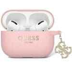 Guess GUAP2LECG4P Pink Liquid Silicone Glitter Triangle Charm Kryt AirPods Pro 2