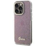 Guess GUHCP15LHDECMP Pink Hardcase IML Faceted Mirror Disco Iridescent Kryt iPhone 15 Pro