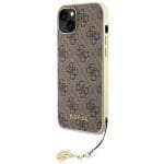 Guess GUHCP15MGF4GBR Brown Hardcase 4G Charms Collection Kryt iPhone 15 Plus