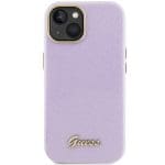 Guess GUHCP15SPGMCSL Lilac Hardcase Glitter Glossy Script Kryt iPhone 15