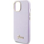 Guess GUHCP15SPGMCSL Lilac Hardcase Glitter Glossy Script Kryt iPhone 15